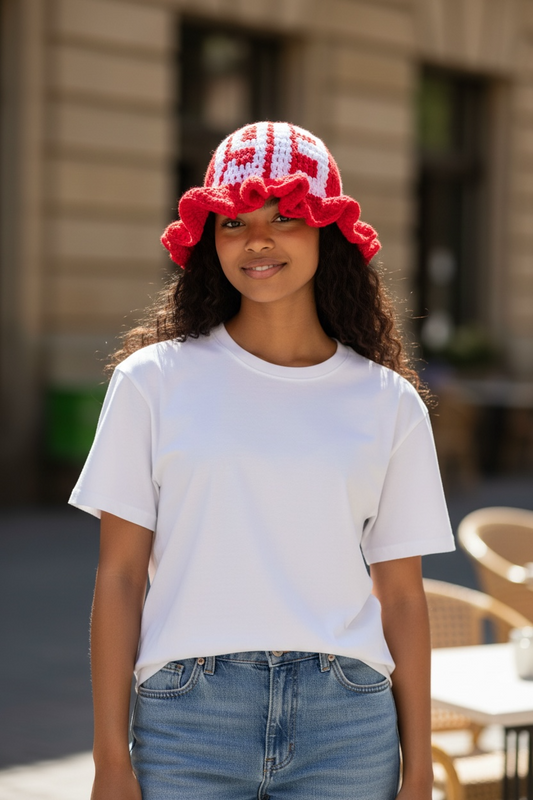 DST Crotchet Ruffle 1913 Bucket Hat