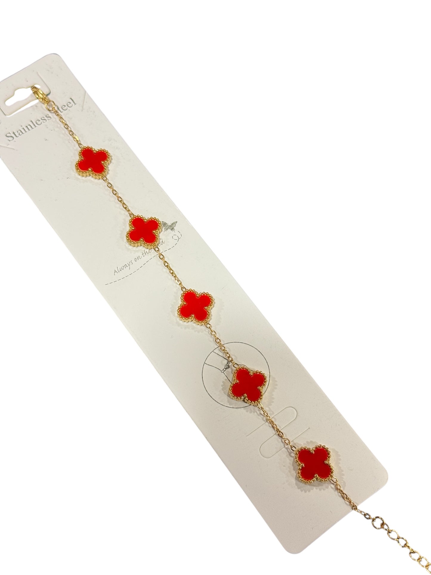 Crimson Clover Bracelet