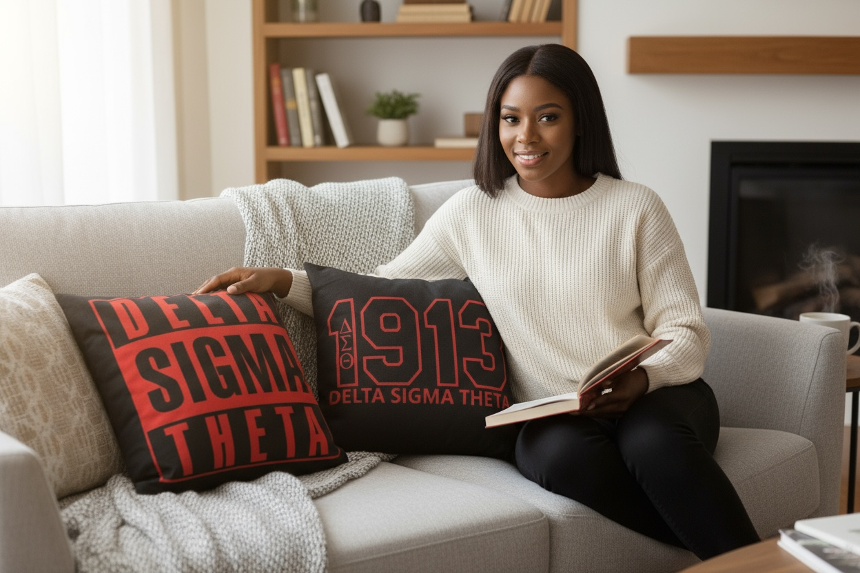 Delta Sigma Theta Pillow Cover Set