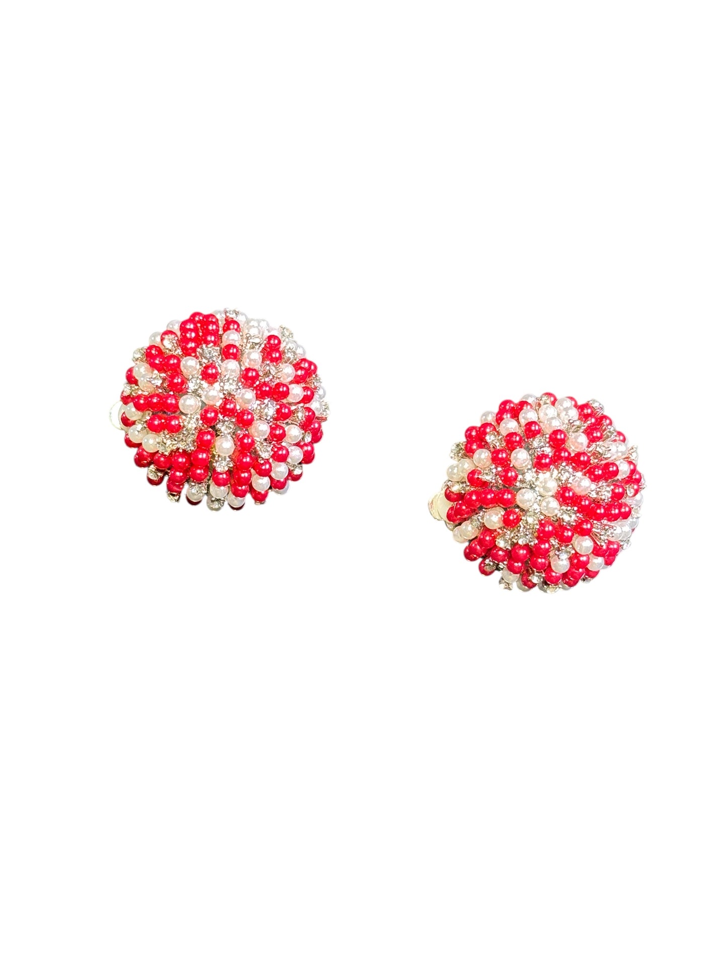 Crimson Radiance Clip-On Earrings