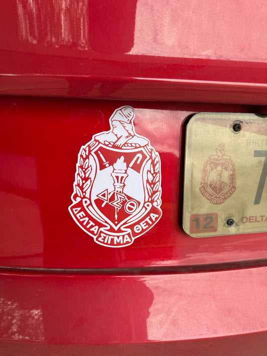 Delta Sigma Theta Crest Car Magnet