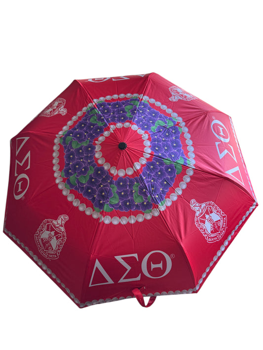 Crimson Bloom Umbrella