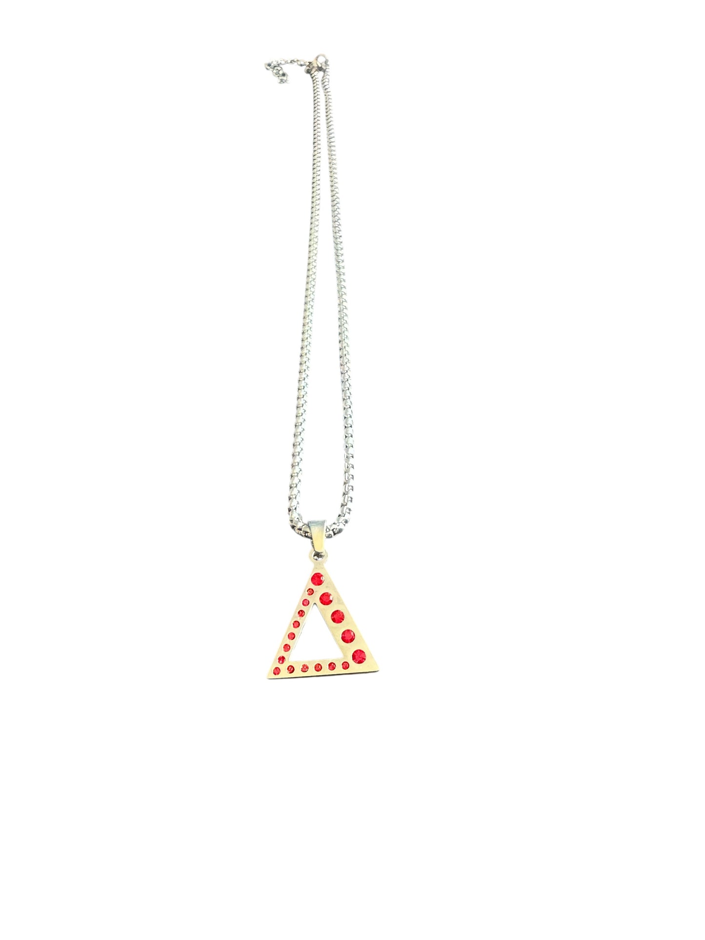 Crimson Radiance Pyramid Necklace