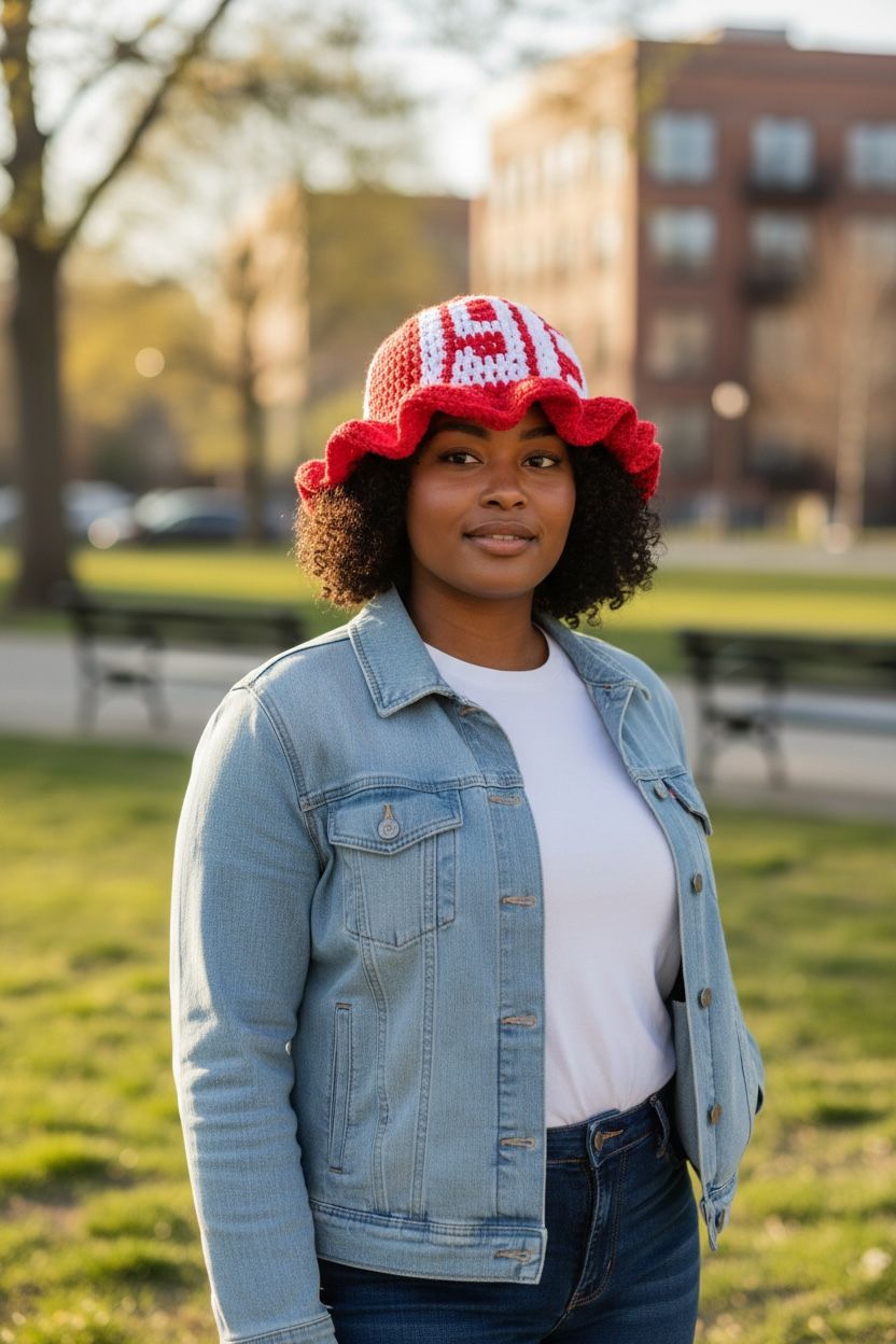 DST Crotchet Ruffle 1913 Bucket Hat