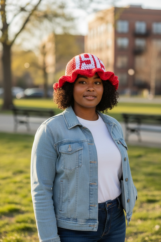 DST Crotchet Ruffle 1913 Bucket Hat