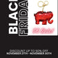 Black Friday Sequin Elephant Bag Charm