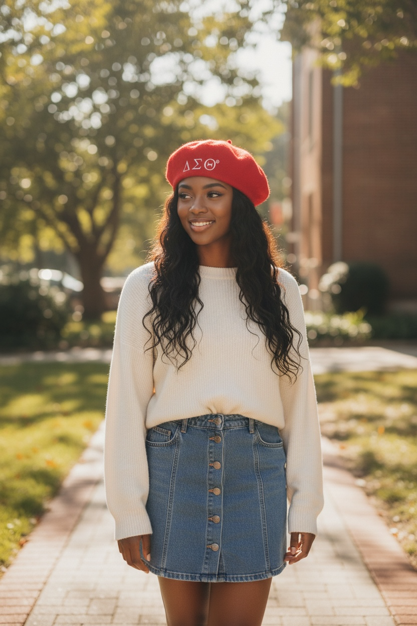 Delta Sigma Theta Wool Beret