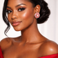 Crimson Radiance Clip-On Earrings