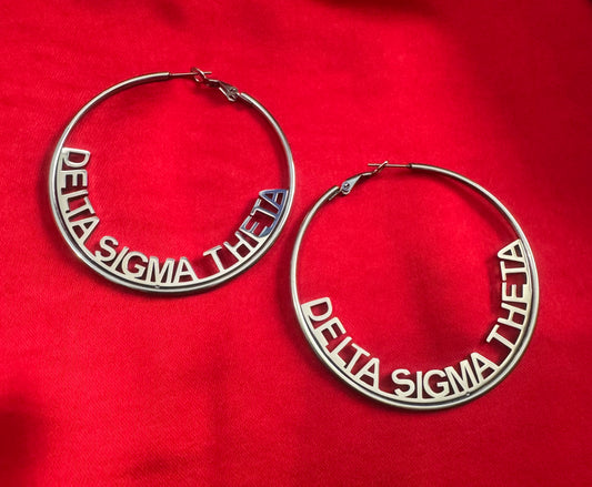 Delta Sigma Theta Stainless Hoops