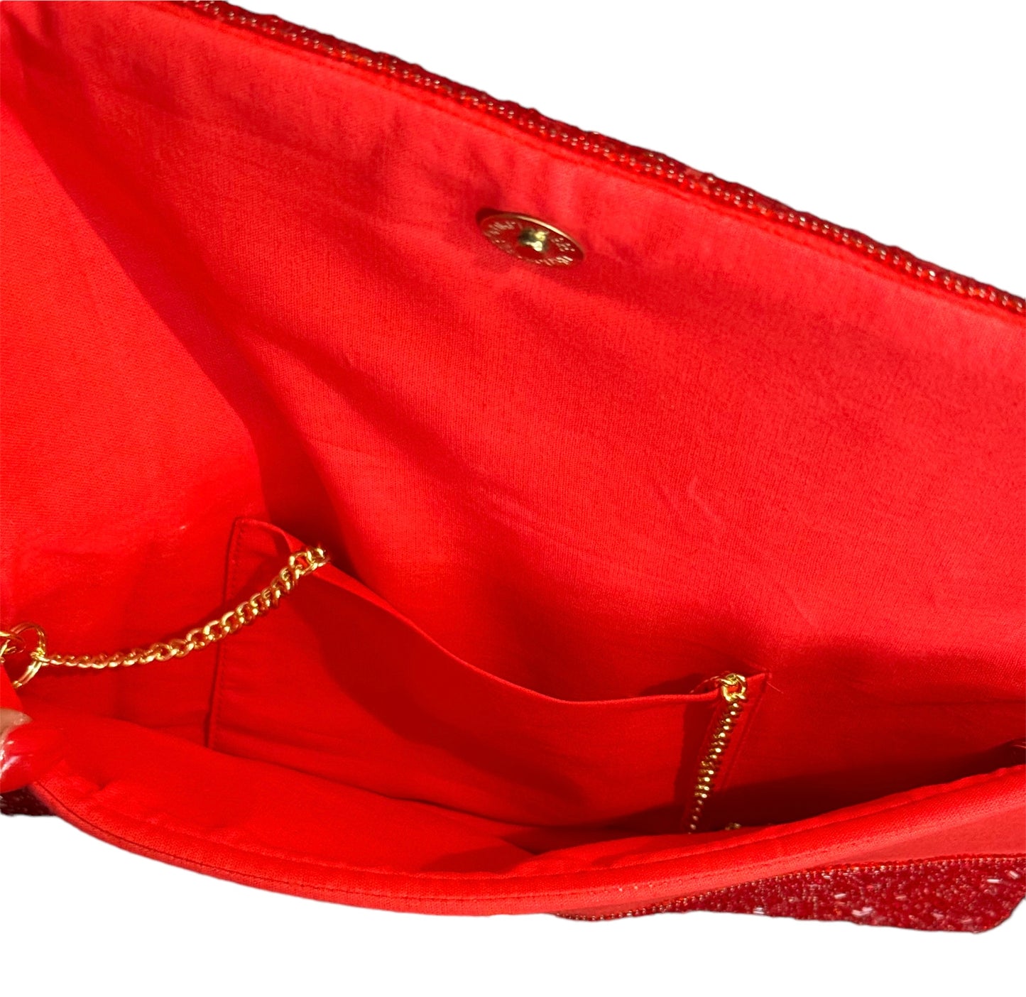 Hand Beaded Delta Clutch
