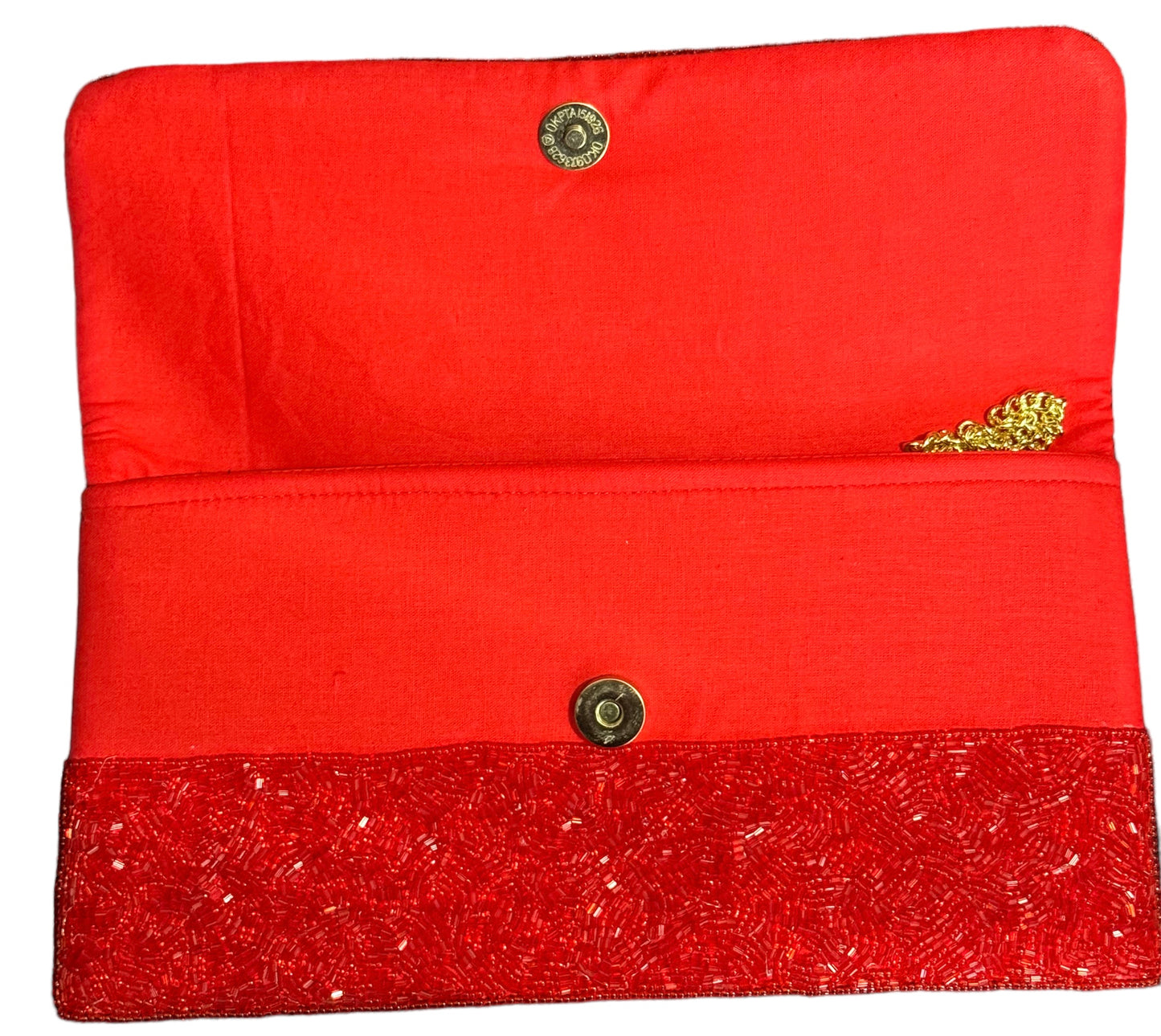 Hand Beaded Delta Clutch