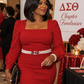 Crimson Elegance Pearl Belt