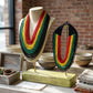 Pan-African Flag Colorblock 100 Strand Necklace