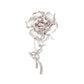 Sparkle Red Rose Blooming Brooch