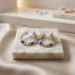 OES Rhinestone Chain Hoop Earrings