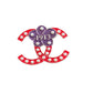 Crimson & Cream Brooch