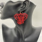 Crimson Laser Elephant Earrings