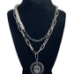 Layered Shield Pendant Necklace