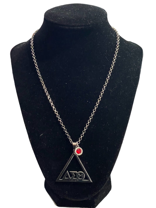 Delta Sigma Theta Stainless Pyramid Necklace